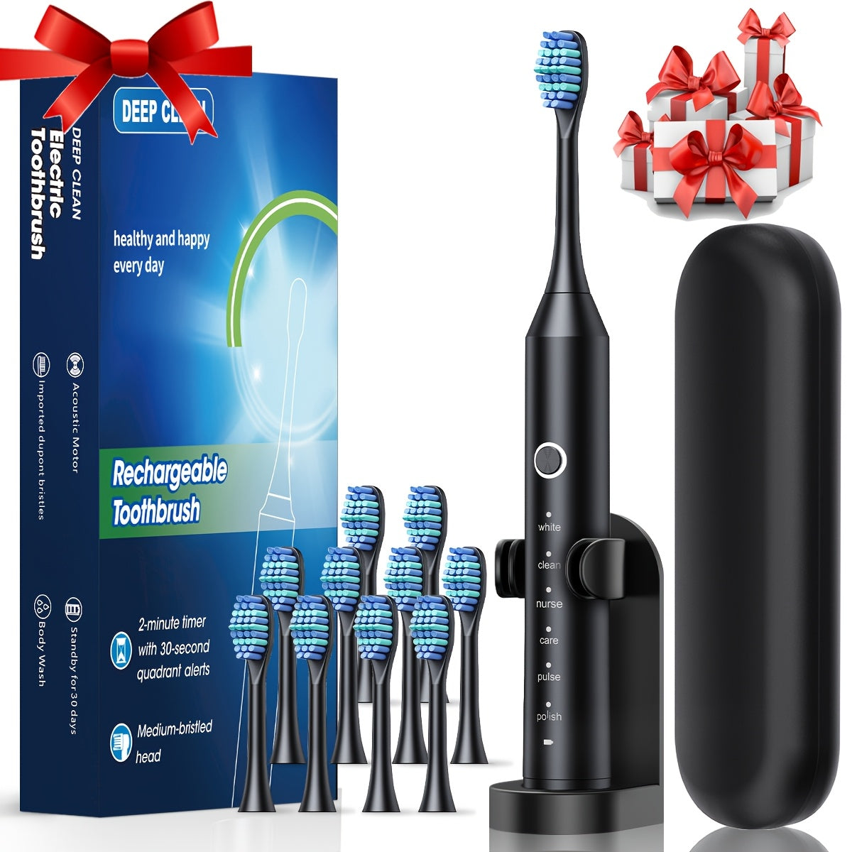 Smart Electric Toothbrush for Adults with 6 Cleaning Modes Dental Care