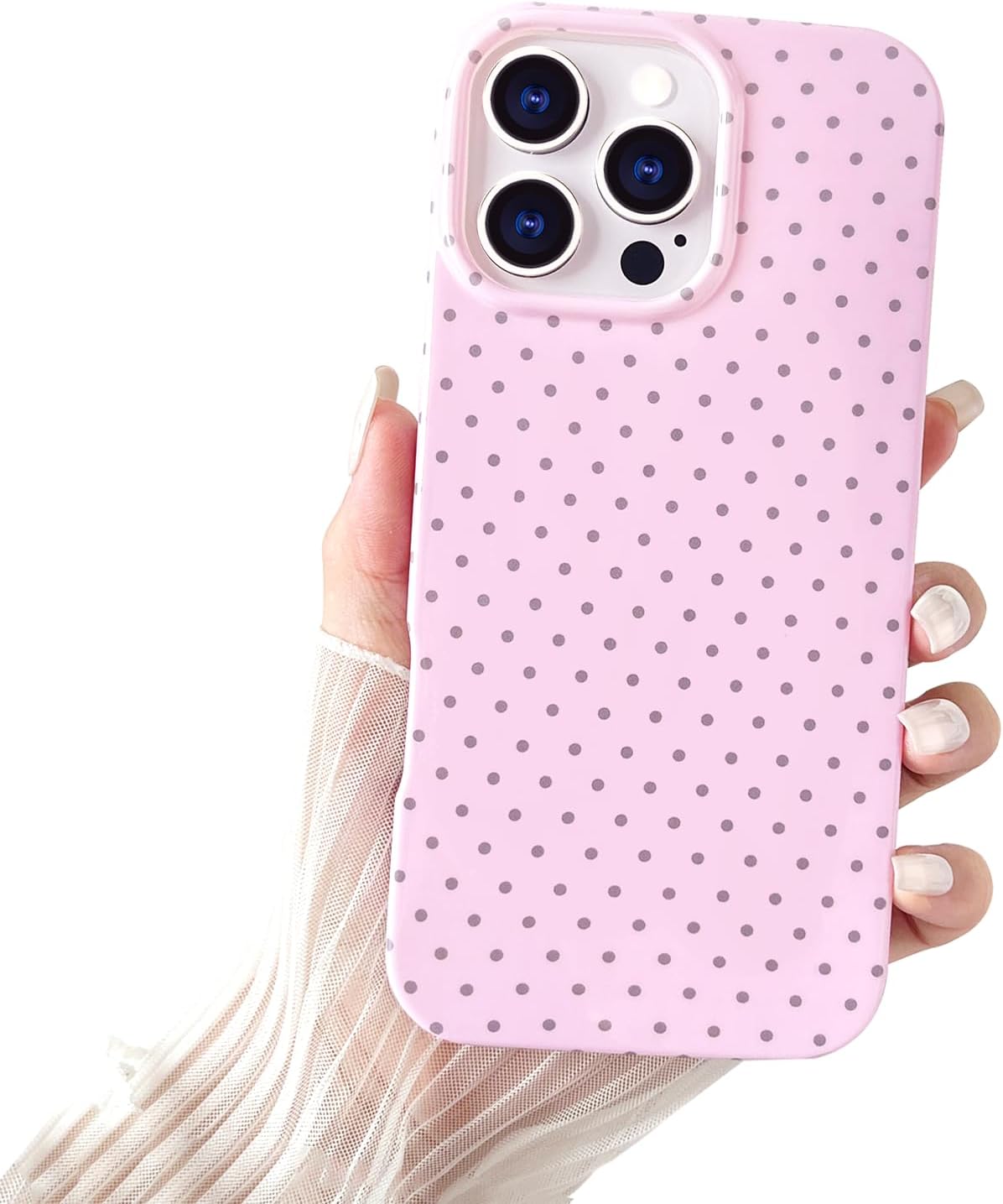 iPhone 17 Pro Max Cute Polka Dot Beautiful and Stylish Shockproof Protective Case