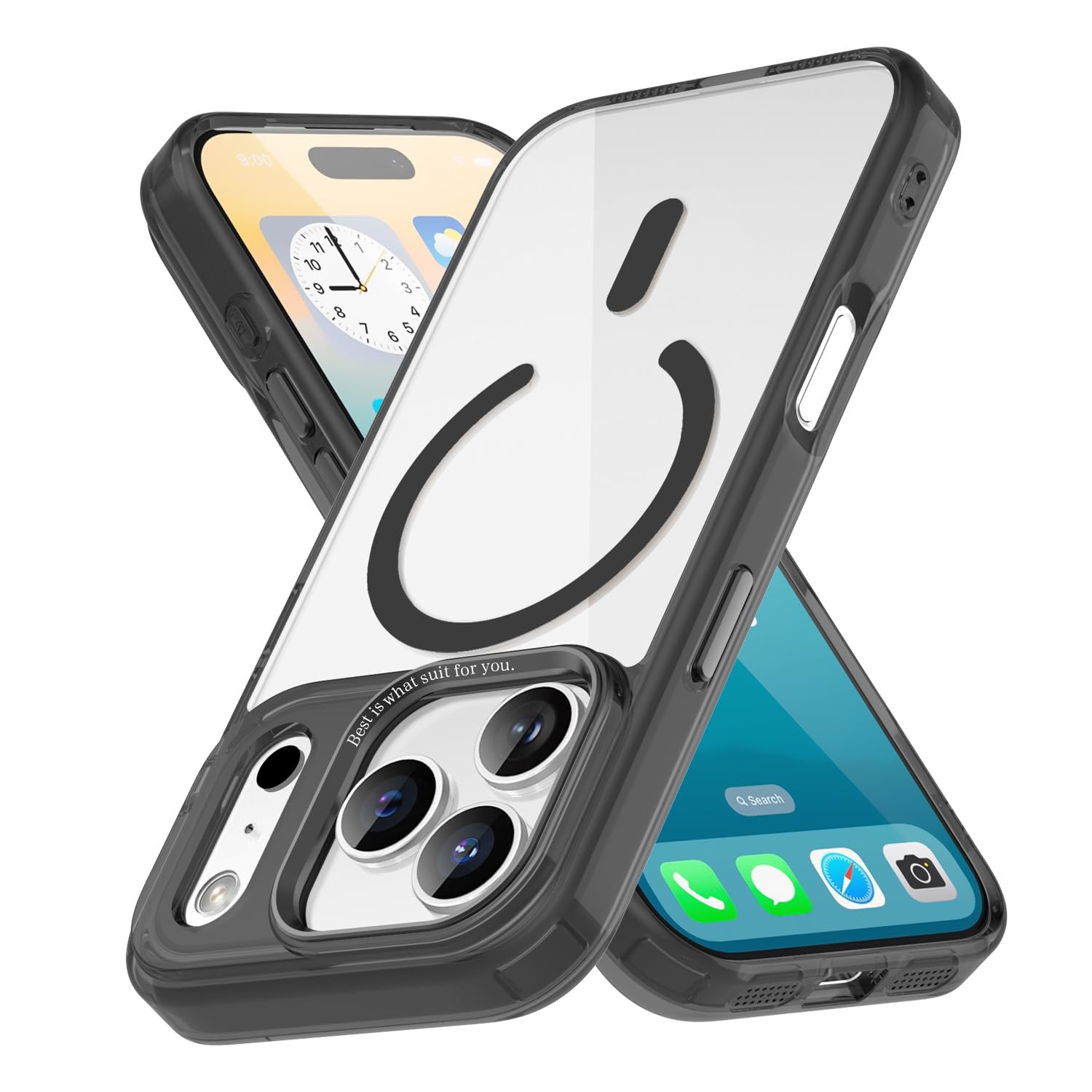 Magnetic Case for Apple iPhone 17 Pro Max Transparent Rugged Shockproof