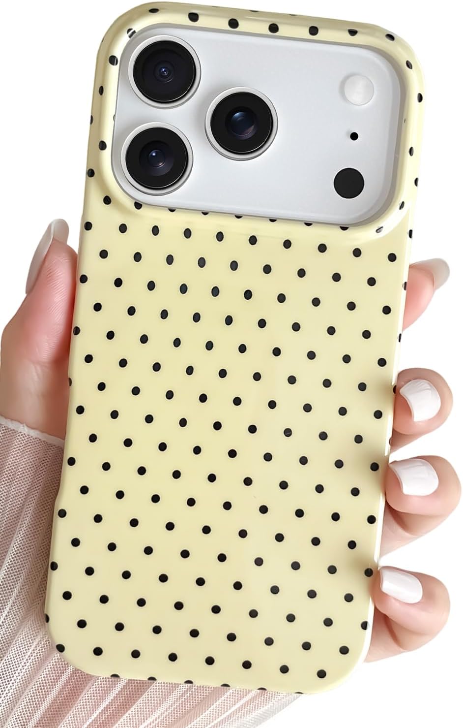 iPhone 17 Pro Max Cute Polka Dot Beautiful and Stylish Shockproof Protective Case