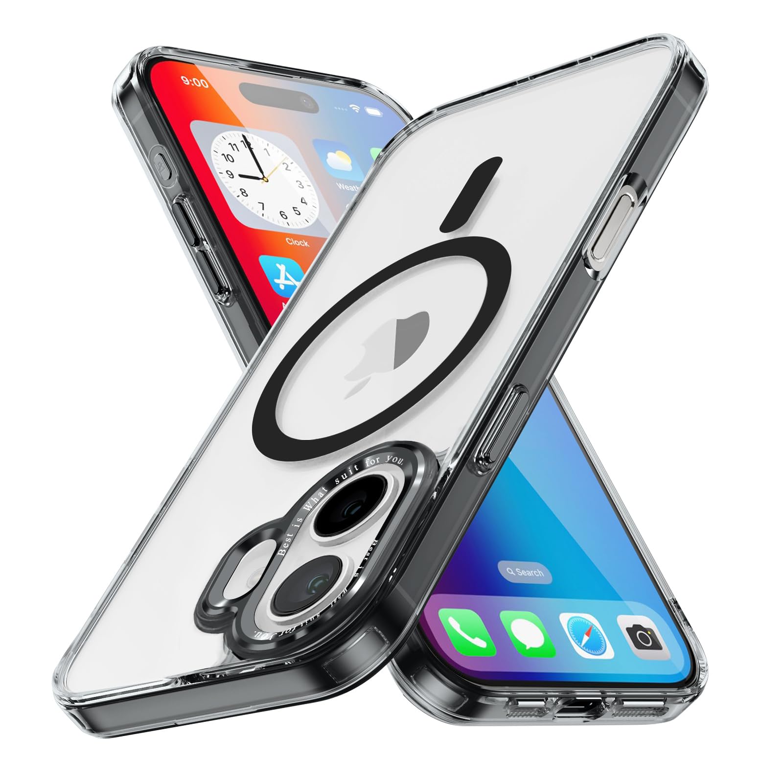 Magnetic Case for Apple iPhone 17 Pro Max Transparent Rugged Shockproof