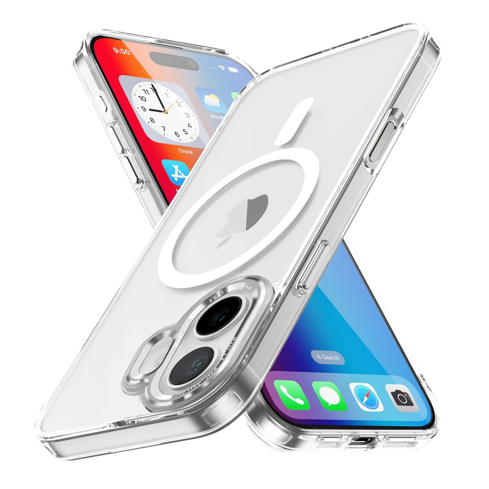 Magnetic Case for Apple iPhone 17 Pro Max Transparent Rugged Shockproof