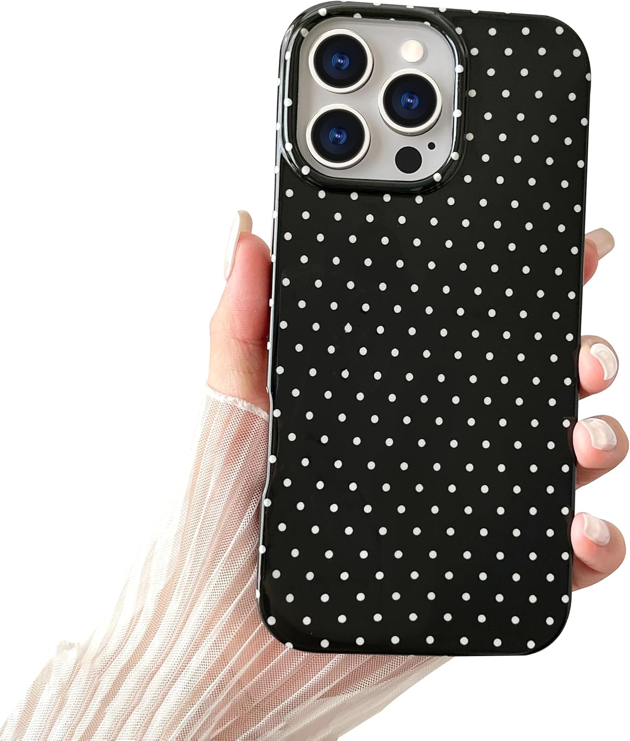 iPhone 17 Pro Max Cute Polka Dot Beautiful and Stylish Shockproof Protective Case