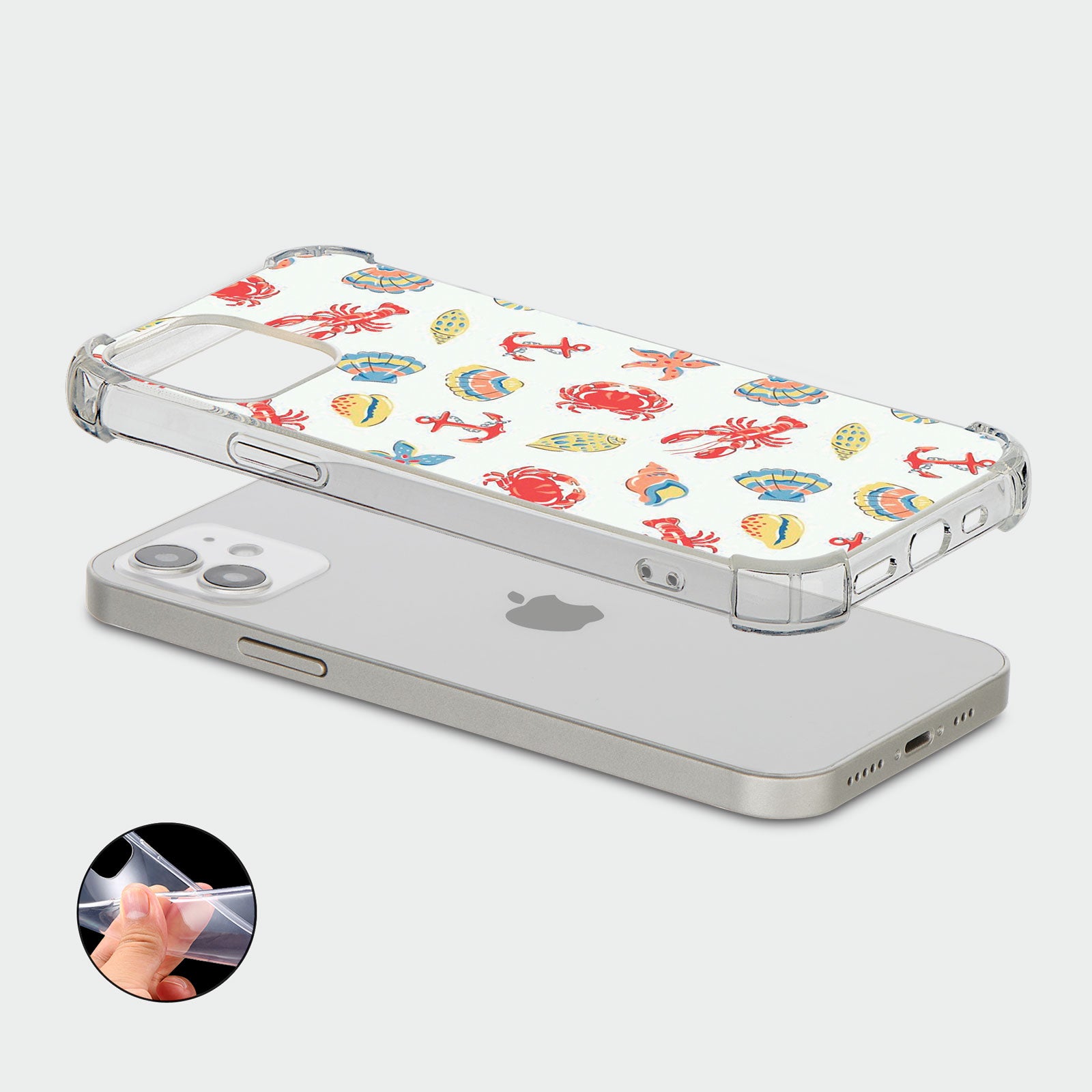 Case for iPhone 15 14 13 12 11 Se 8 Pro Shockproof Anchor Sea Beach