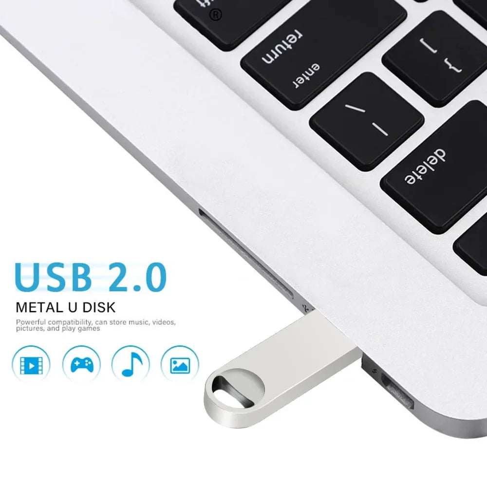 New Usb Fash Drive 64GB 32GB 16GB 8GB 4GB pen drive флешка flash drive waterproof silver u disk memoria cel usb stick gift