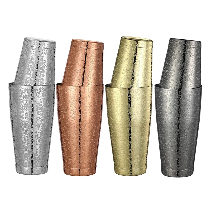 Cocktail Shaker, Pro Bar Shaker Boston Shaker Set, Stainless Steel Martini Shaker Drink Mixer for Bartending