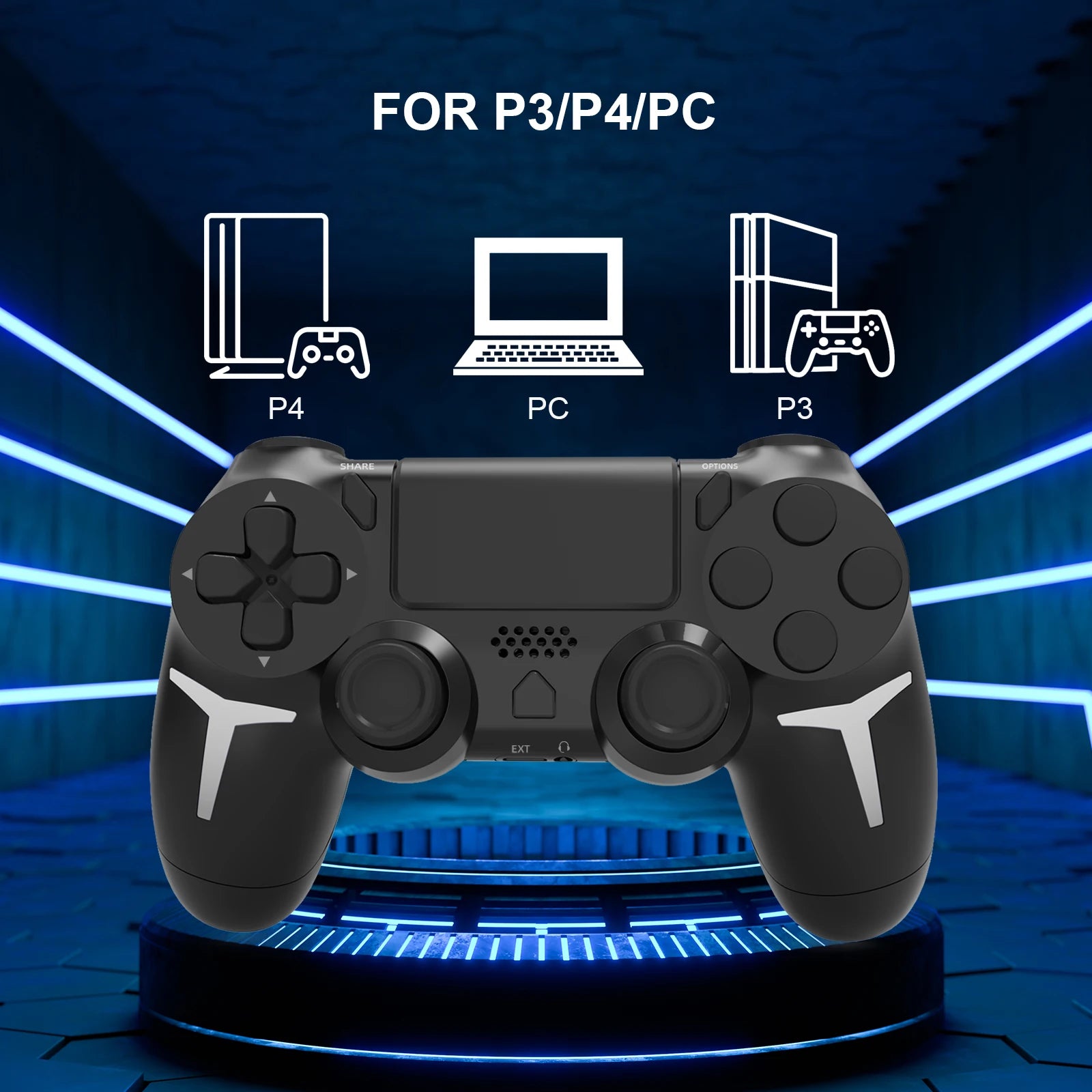 Wireless Controller Bluetooth Gamepad 6-axis Gyroscope Dual Vibration With touch pad Wireless Gamepad Bluetooth Controller For PS4 PS3 Console Computer PC