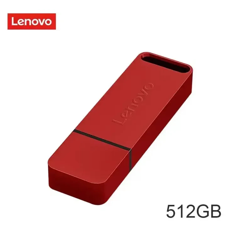 Lenovo USB 3.1 portable hard drive 2TB 1TB flash drive 512GB USB high-speed metal flash drive, suitable for PC