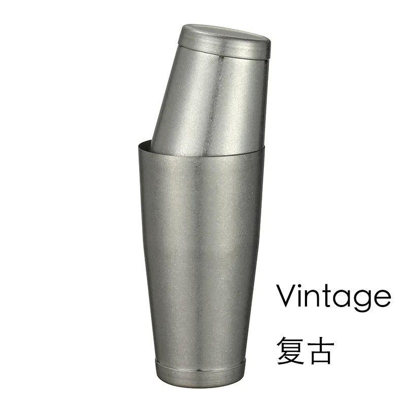 Bar Cocktail Shaker Boston Shaker: 2-piece Set: 18oz Weighted & 25oz Weighted Professional Bartender Cocktail Shaker-