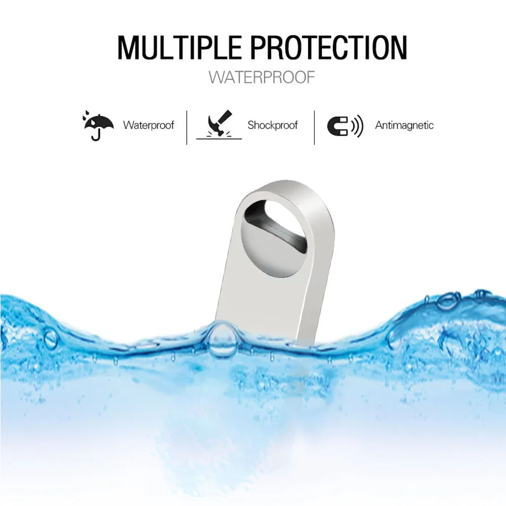 New Usb Fash Drive 64GB 32GB 16GB 8GB 4GB pen drive флешка flash drive waterproof silver u disk memoria cel usb stick gift