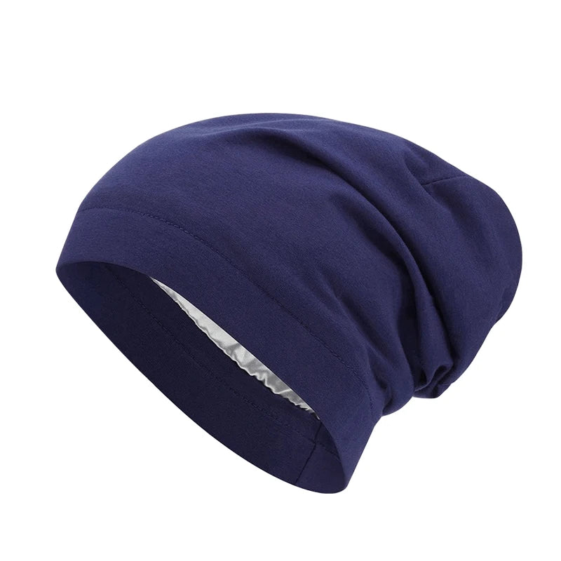 Women Soft Satin Lining Muslim Turban Hat Sleep Cap Arab India Caps