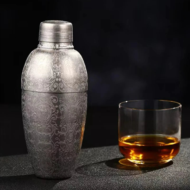 Bar Cocktail Shaker Boston Shaker Stainless Steel Engraving Shaker Bar Accessory Bartender Tools For Home And Bar