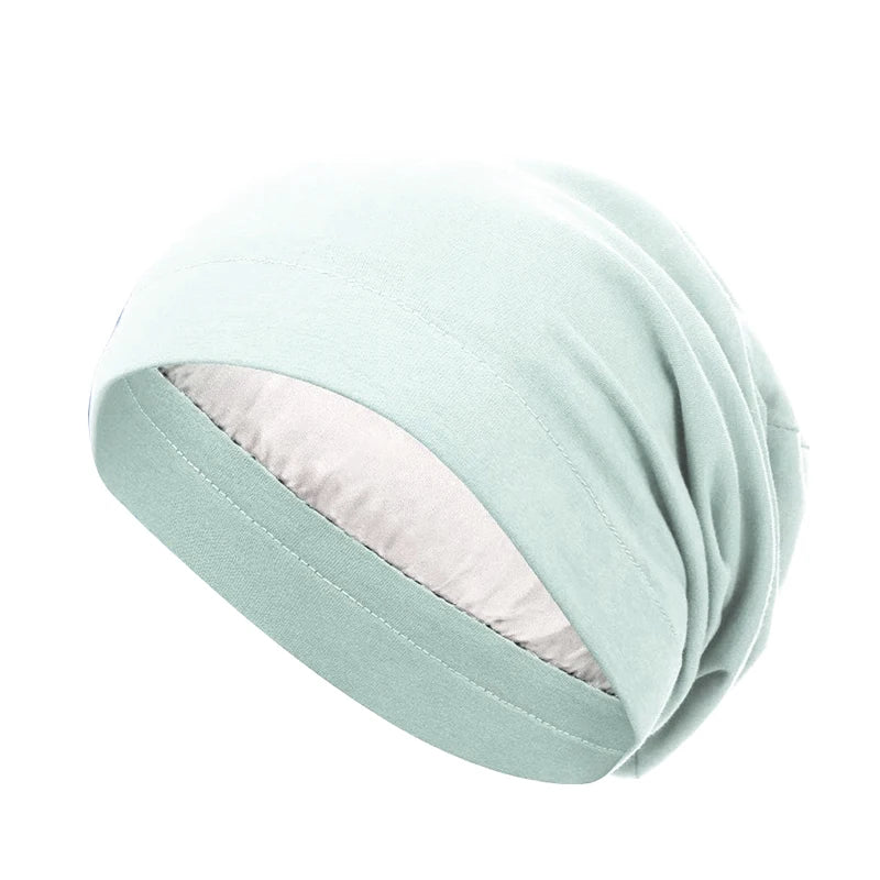Women Soft Satin Lining Muslim Turban Hat Sleep Cap Arab India Caps