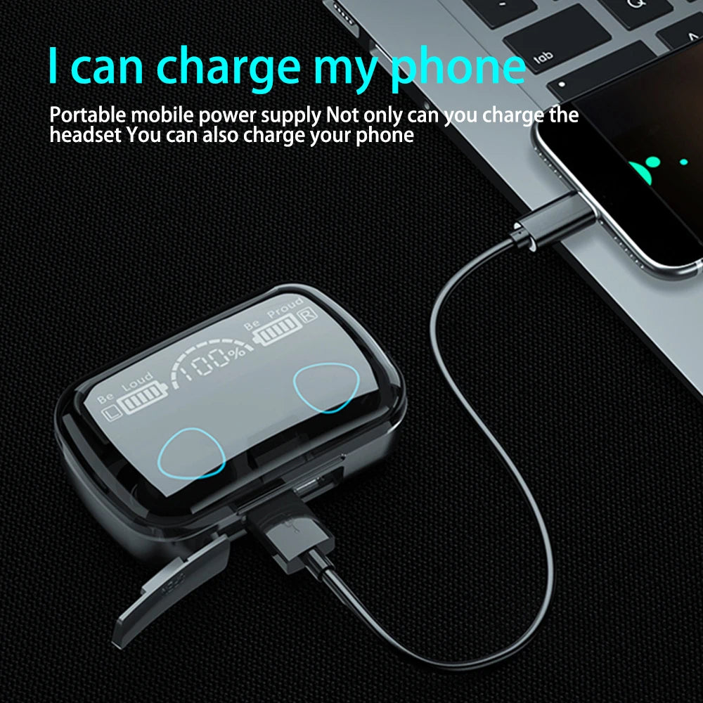 Wireless Earbuds Bluetooth 5.3 Earbuds HD Stereo Noise Cancelling Earphones in Ear with Mic IPX7 Waterproof Headset for Sports