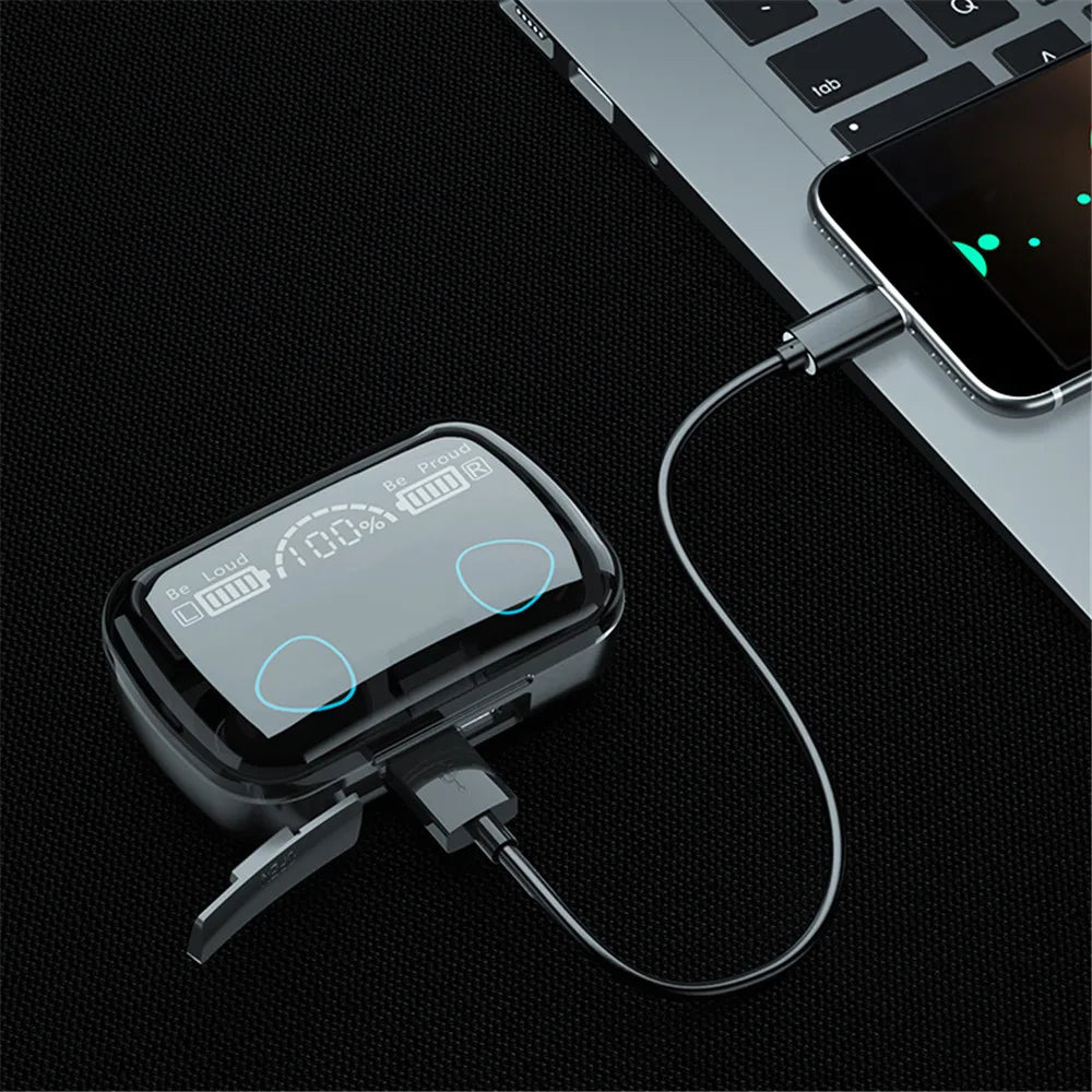 Bluetooth 5.1 Headphones TWS Wireless Earphone Sport Noise Cancelling Headsets Touch Control 3500mAH Earbuds for iPhone Xiaomi