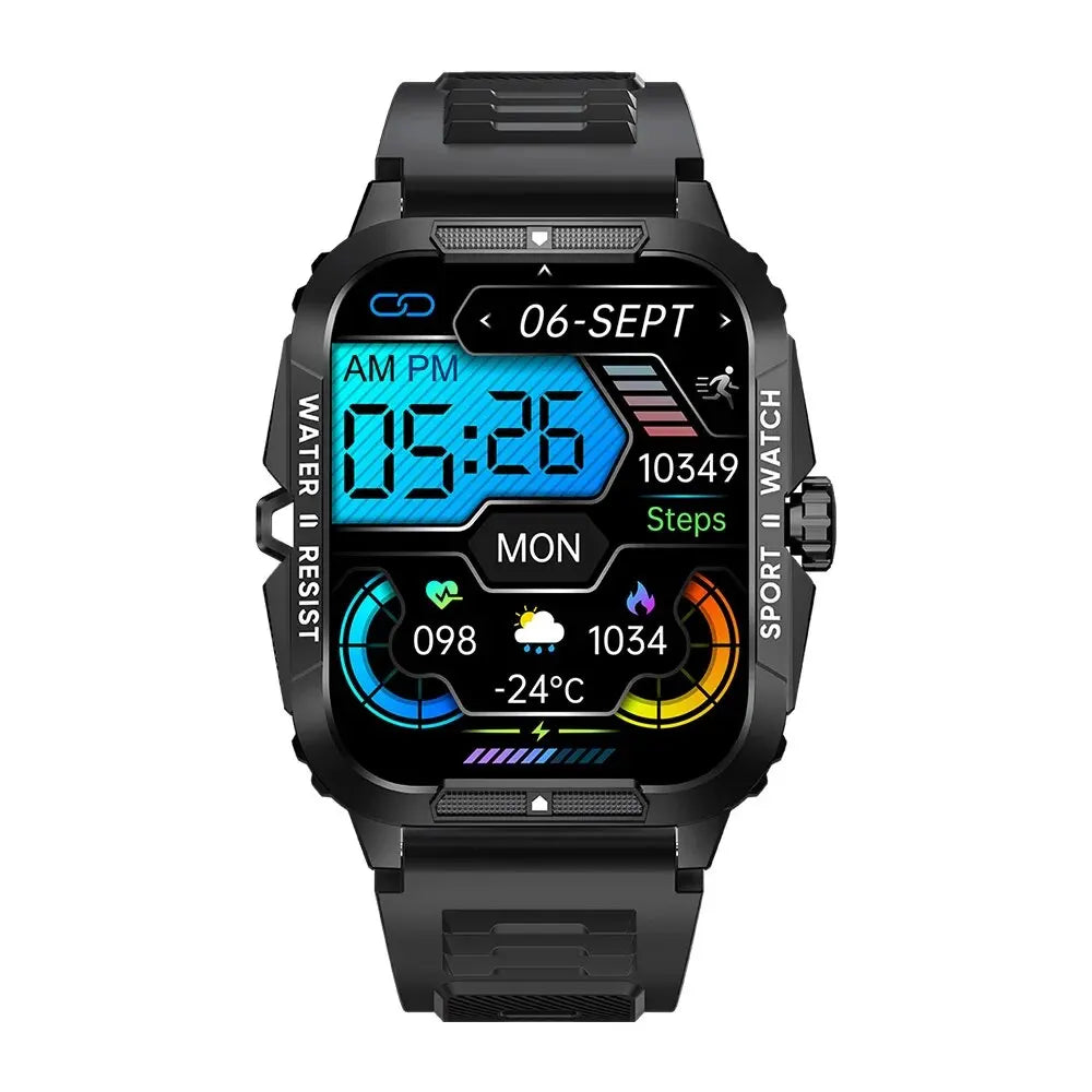 COLMI P76 1.96" Outdoor Military Smartwatch Men Bluetooth Call Smart Watch 3ATM IP68 Waterproof Rating Sports Fitness Watches