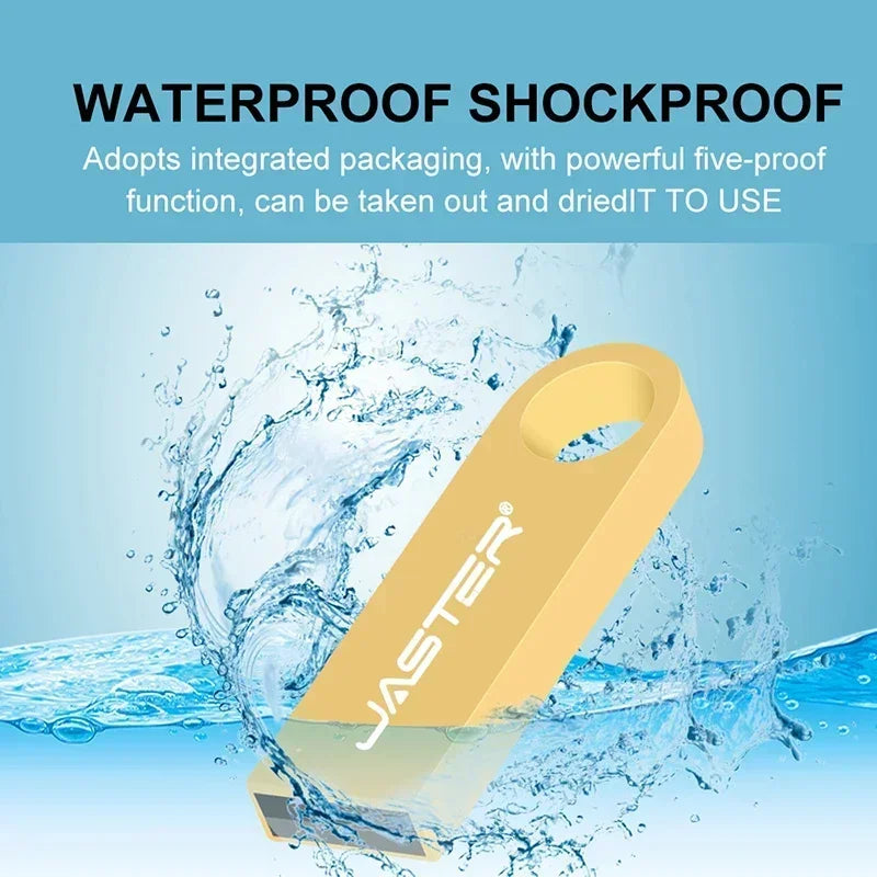 10 color USB Flash Drive 4/8/16/32gb pendrive Cle USB Flash Stick Pen Drive waterproof 64 128GB metal memory stick flash drive