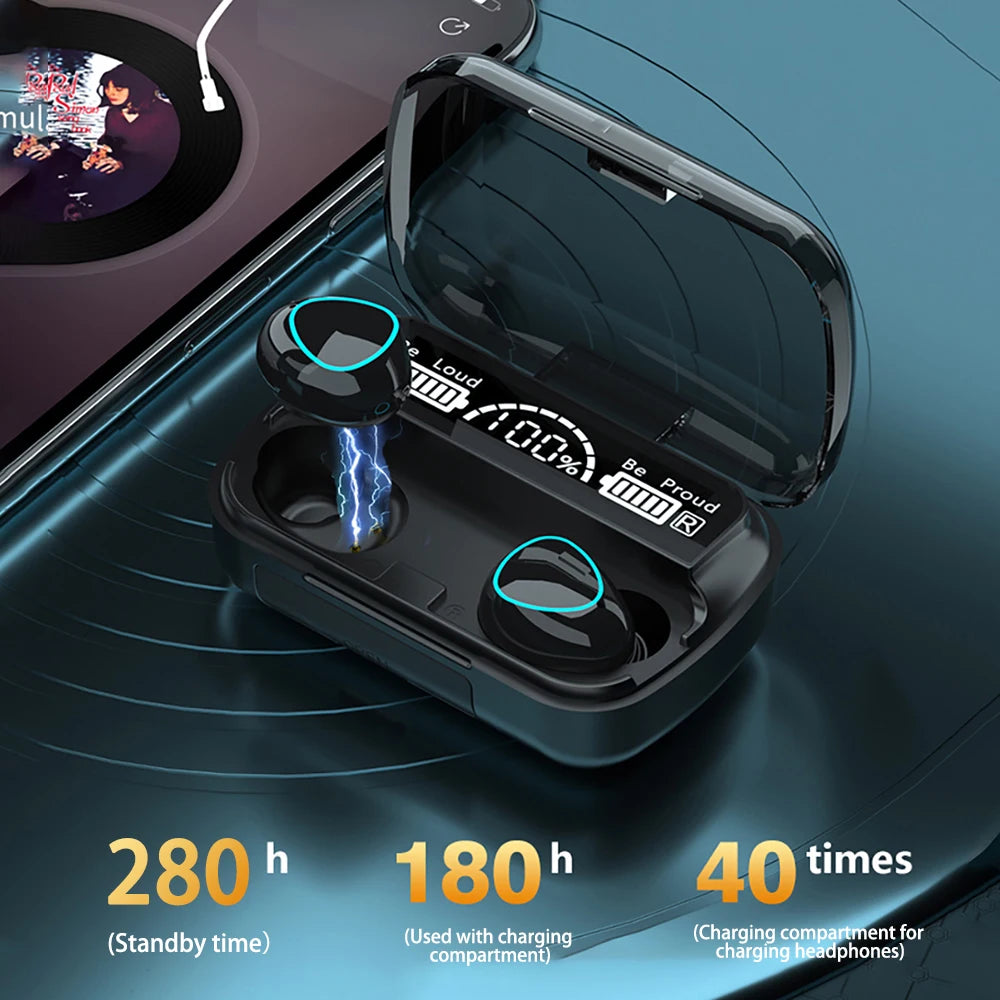 Wireless Earbuds Bluetooth 5.3 Earbuds HD Stereo Noise Cancelling Earphones in Ear with Mic IPX7 Waterproof Headset for Sports