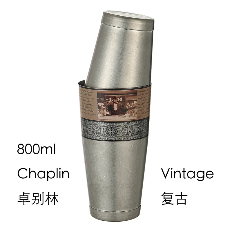 Bar Cocktail Shaker Boston Shaker: 2-piece Set: 18oz Weighted & 25oz Weighted Professional Bartender Cocktail Shaker-