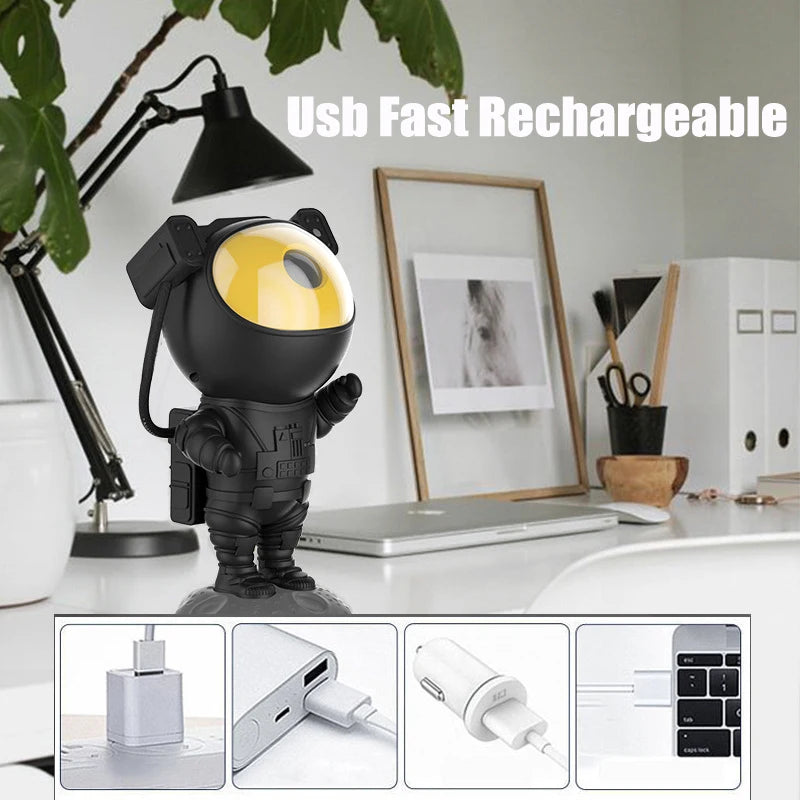 LED Smart Astronaut Night Lamp Smart Life APP Work with Alexa Google Home Yandex Starry Sky Star Galaxy Projector Light for Kids