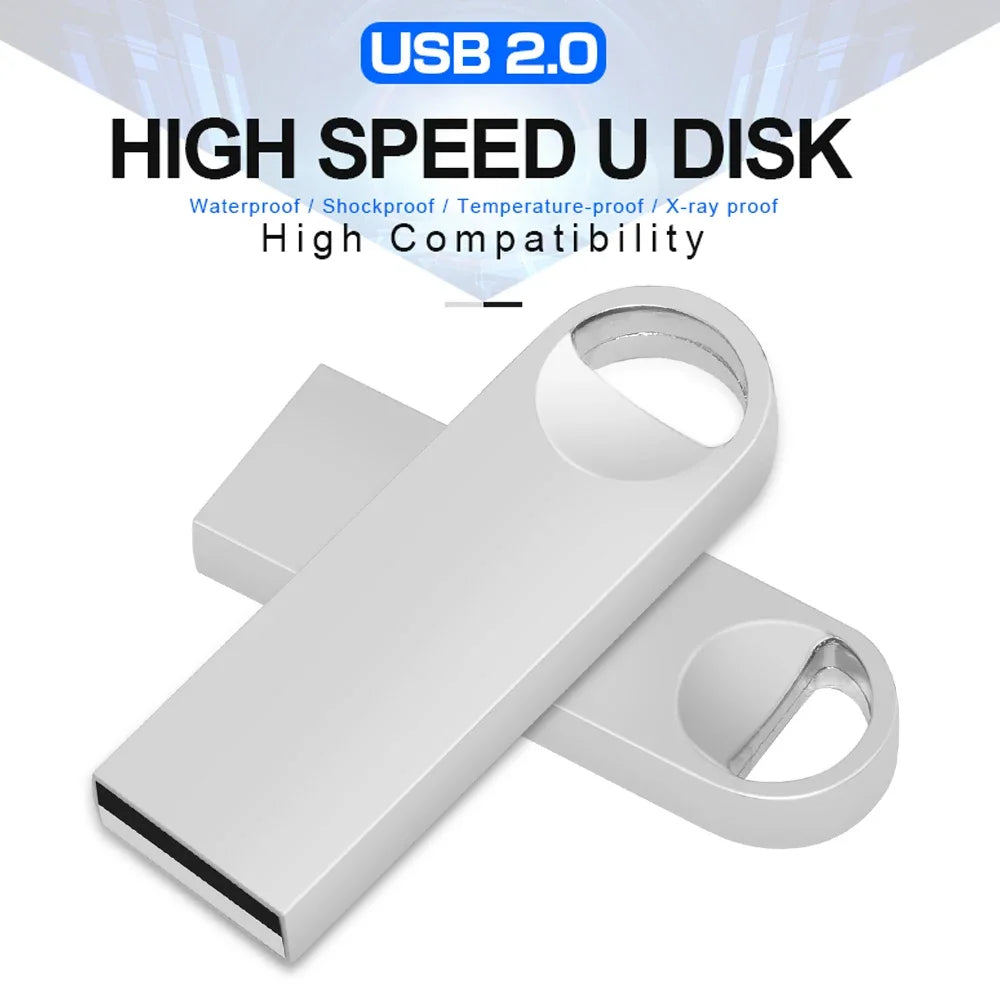 New Usb Fash Drive 64GB 32GB 16GB 8GB 4GB pen drive флешка flash drive waterproof silver u disk memoria cel usb stick gift