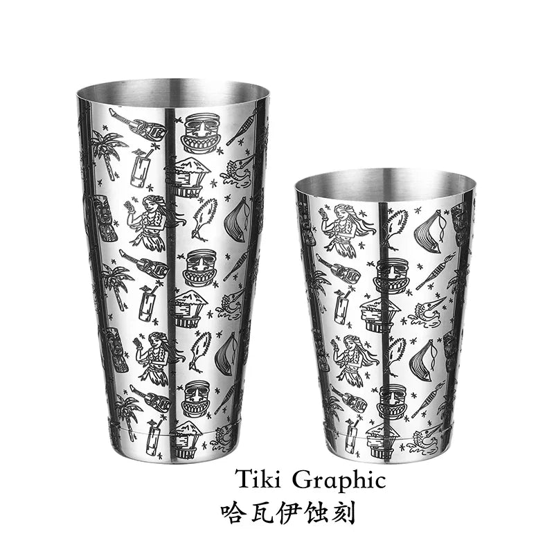 Cocktail Shaker, Pro Bar Shaker Boston Shaker Set, Stainless Steel Martini Shaker Drink Mixer for Bartending