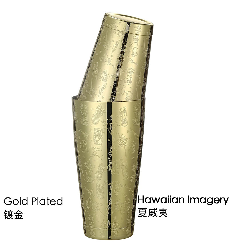 Stainless Steel Boston Shaker Bar Shaker with different Surface Finish -2 Piece Cocktail Shaker, 15-Ounce and 25-Ounce