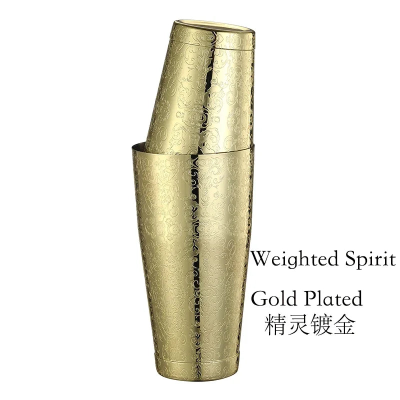 Stainless Steel Boston Shaker Bar Shaker with different Surface Finish -2 Piece Cocktail Shaker, 15-Ounce and 25-Ounce