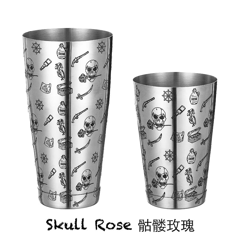 Stainless Steel Boston Shaker Bar Shaker with different Surface Finish -2 Piece Cocktail Shaker, 15-Ounce and 25-Ounce