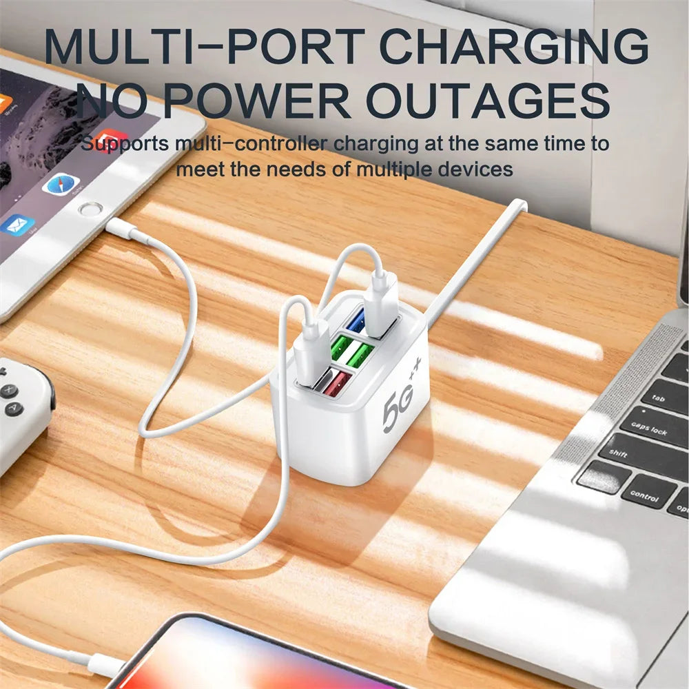 USB Power Strip 6USB Phone Charger Universal Adaptor Multi Port Charging