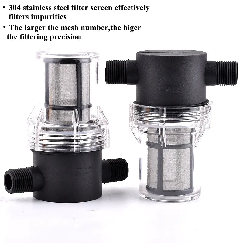 1/2 3/4 Inch Garden Watering Filter Agriculture Irrigation Hose Filter Water Pipe Quick Connector Car Washing Water Pump Filter