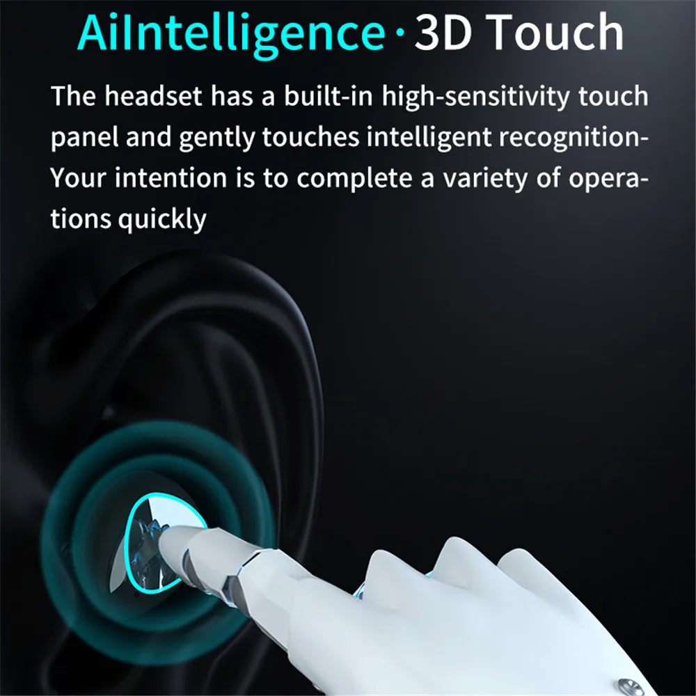 Bluetooth 5.1 Headphones TWS Wireless Earphone Sport Noise Cancelling Headsets Touch Control 3500mAH Earbuds for iPhone Xiaomi