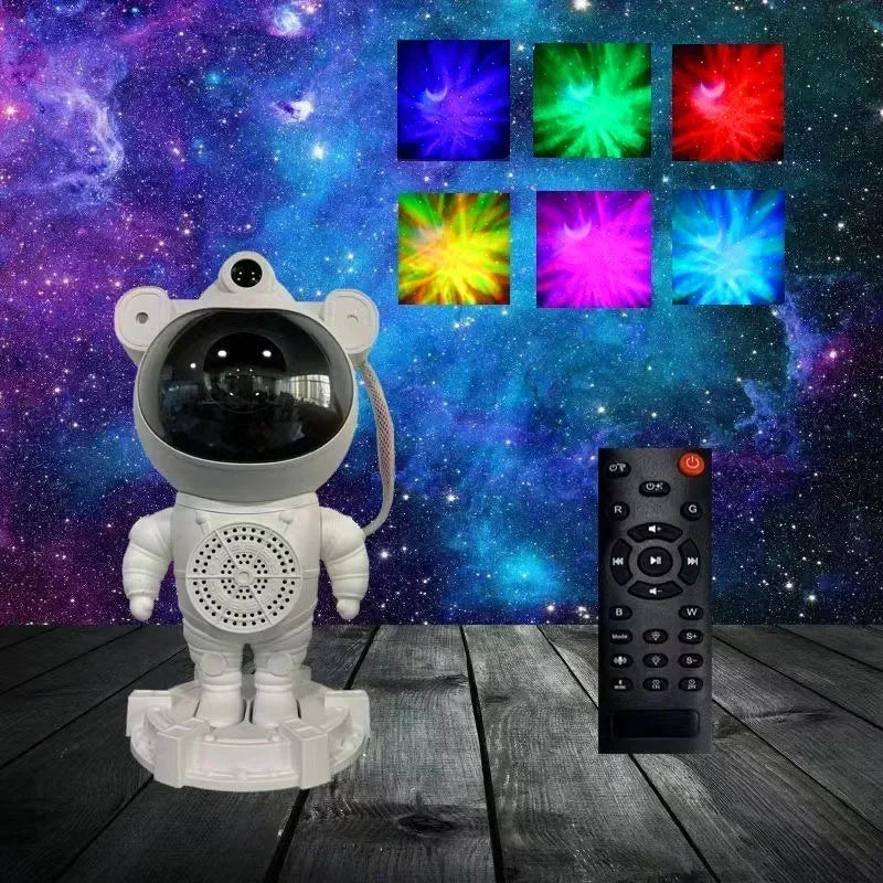 Astronaut Star Projector Galaxy Night Light Nebula Galaxy With Bluetooth Speaker For Children's Bedroom Decoration Kids Gift