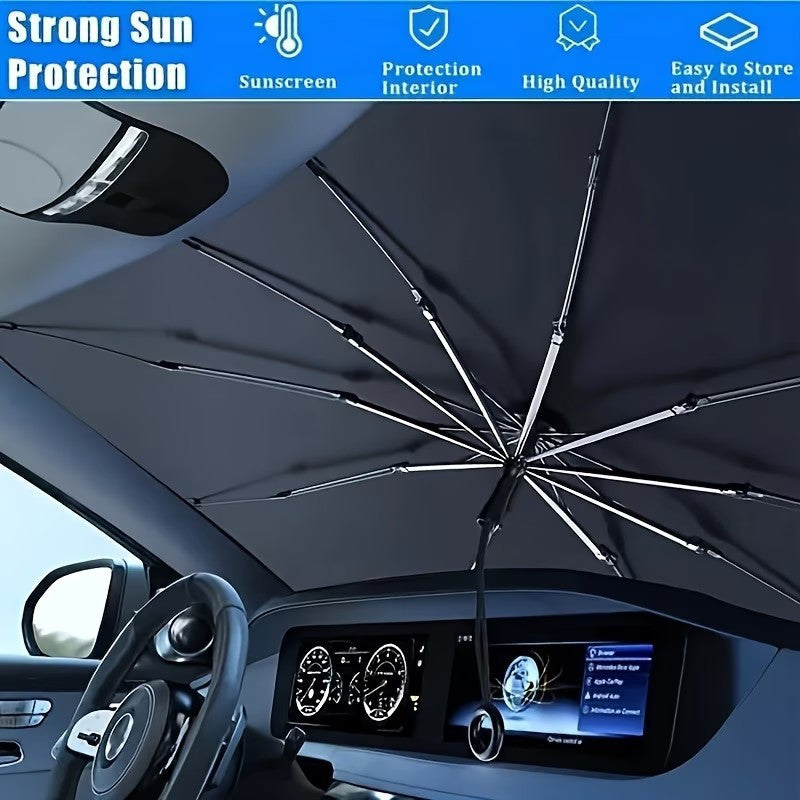 Car Windshield Sun Shade Umbrella, Foldable Summer Protection