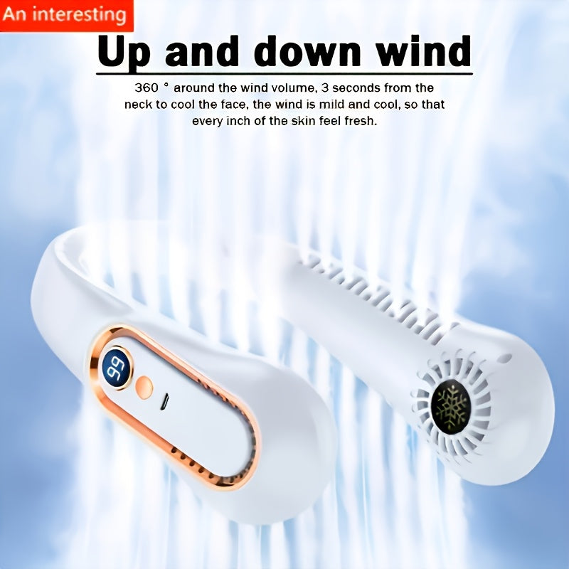Blade-Free Neck Fan USB Rechargeable Portable Sports Mini Fan
