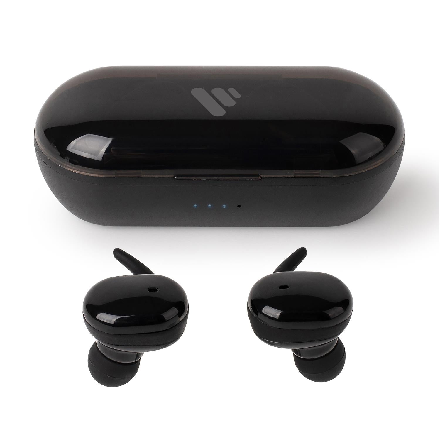 Vybe TWS Earbuds with 3H Music Playback, Charging Case and LED Indicator - Black
