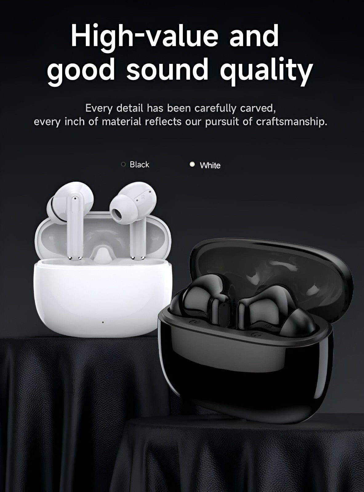 Wireless Earbuds Bluetooth 5.4 TWS Earphones In-Ear Pods for iPhone & Android
