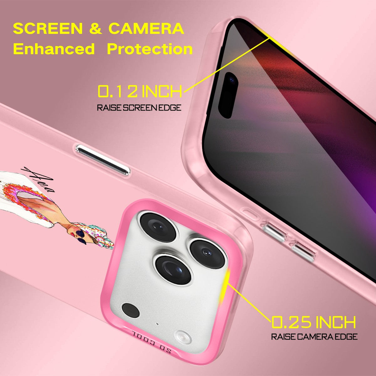 IPhone Case For iPhone 16 Pro 14 15 Pro Max 17e Customized Fashion Girls Cover