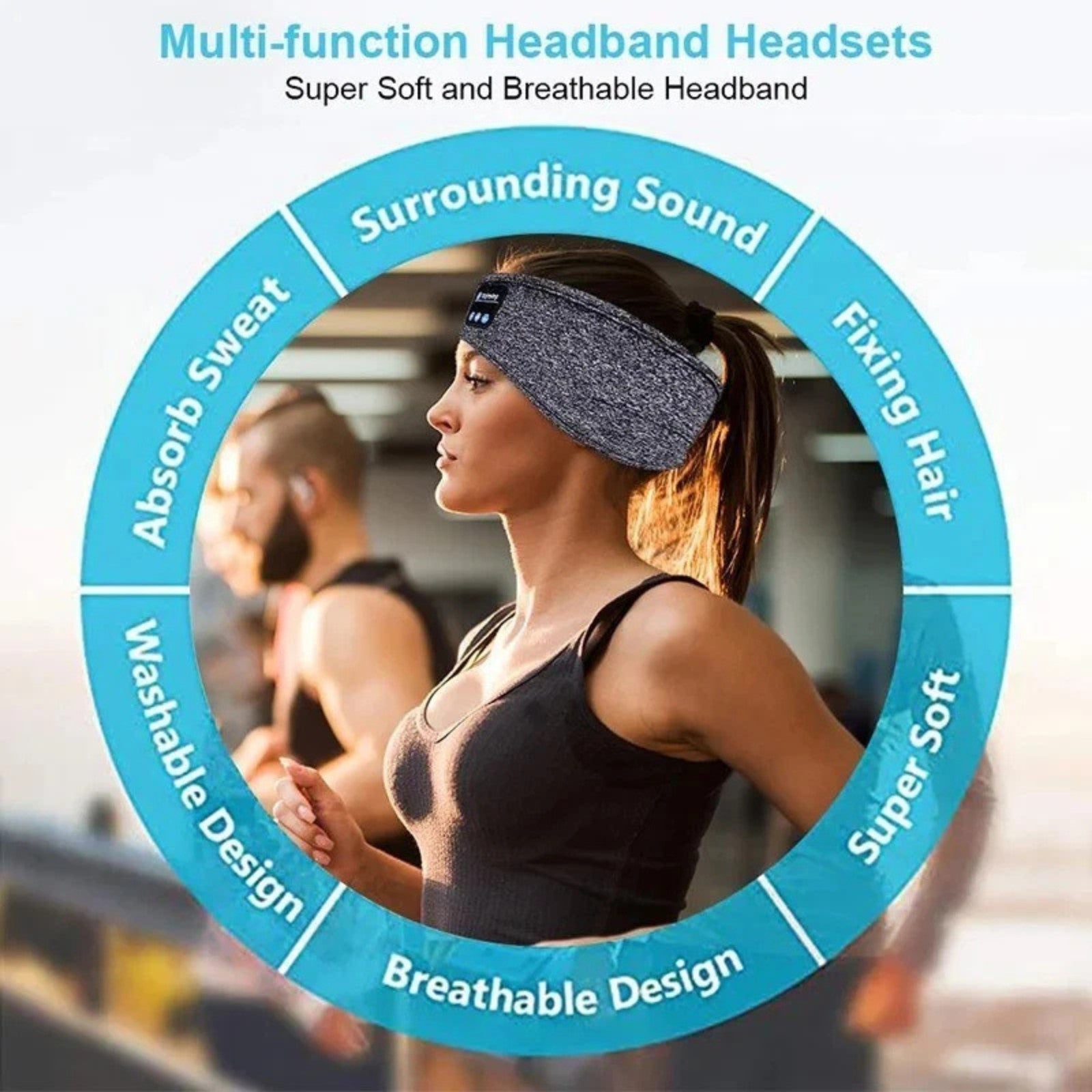 Sleep Headband Snooze band Sleep Headphones Bluetooth 5