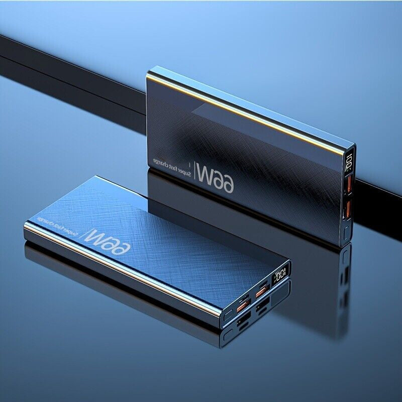 900000mah Power Bank 66W USB-C Pack Backup Battery Fast Charger For Mobile Phone