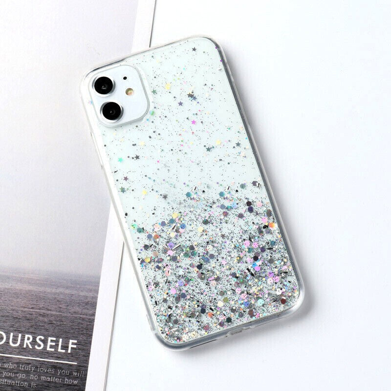 Clear Case for iPhone 13 Pro Bling Glitter Phone Cover