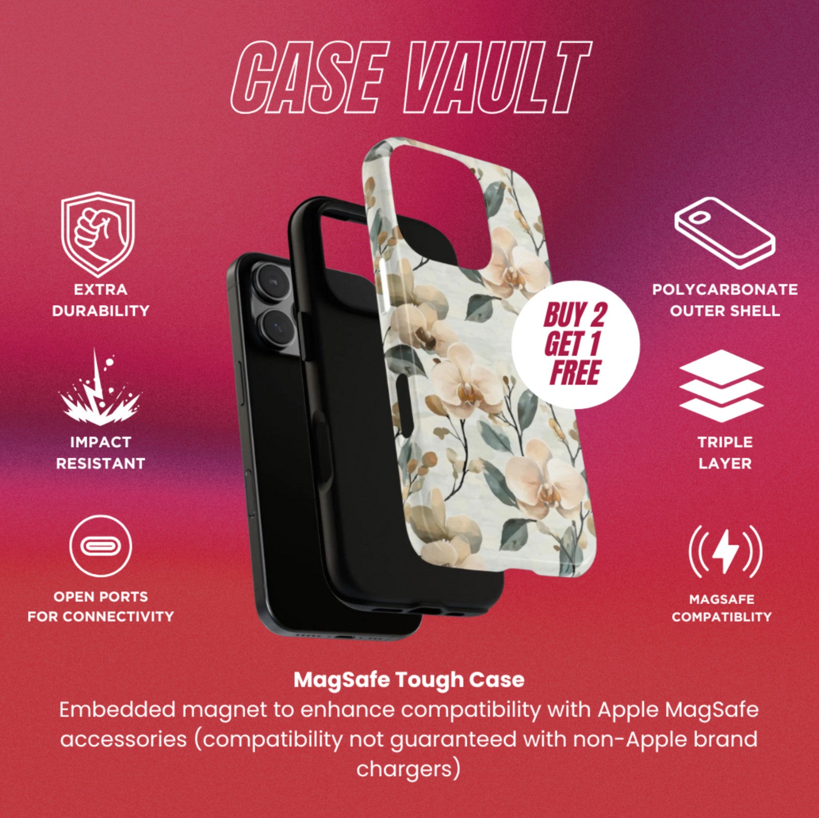 Seashell Beach Pink Tough Phone Case for iPhone 17 16 15 14 13 12 Pro Max Air