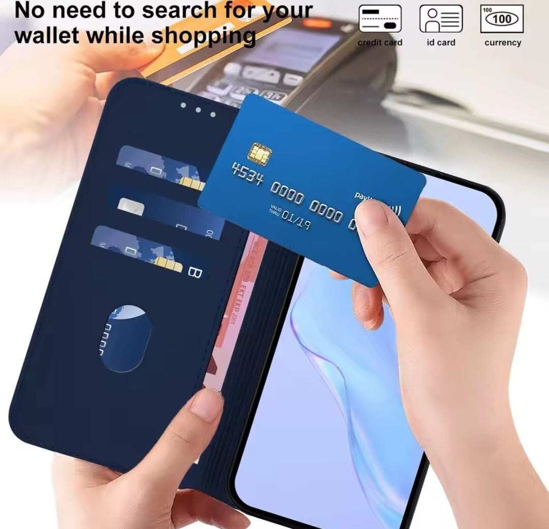 Case For iPhone 17 Pro Max 17e 15Pro 14 13 12 11Pro XR SE 16 Leather Flip Wallet
