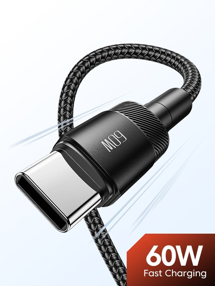 USB C to Type C Cable 3A 60W Fast Charger Braided Long Lead 0.25M 1M 2M 3M