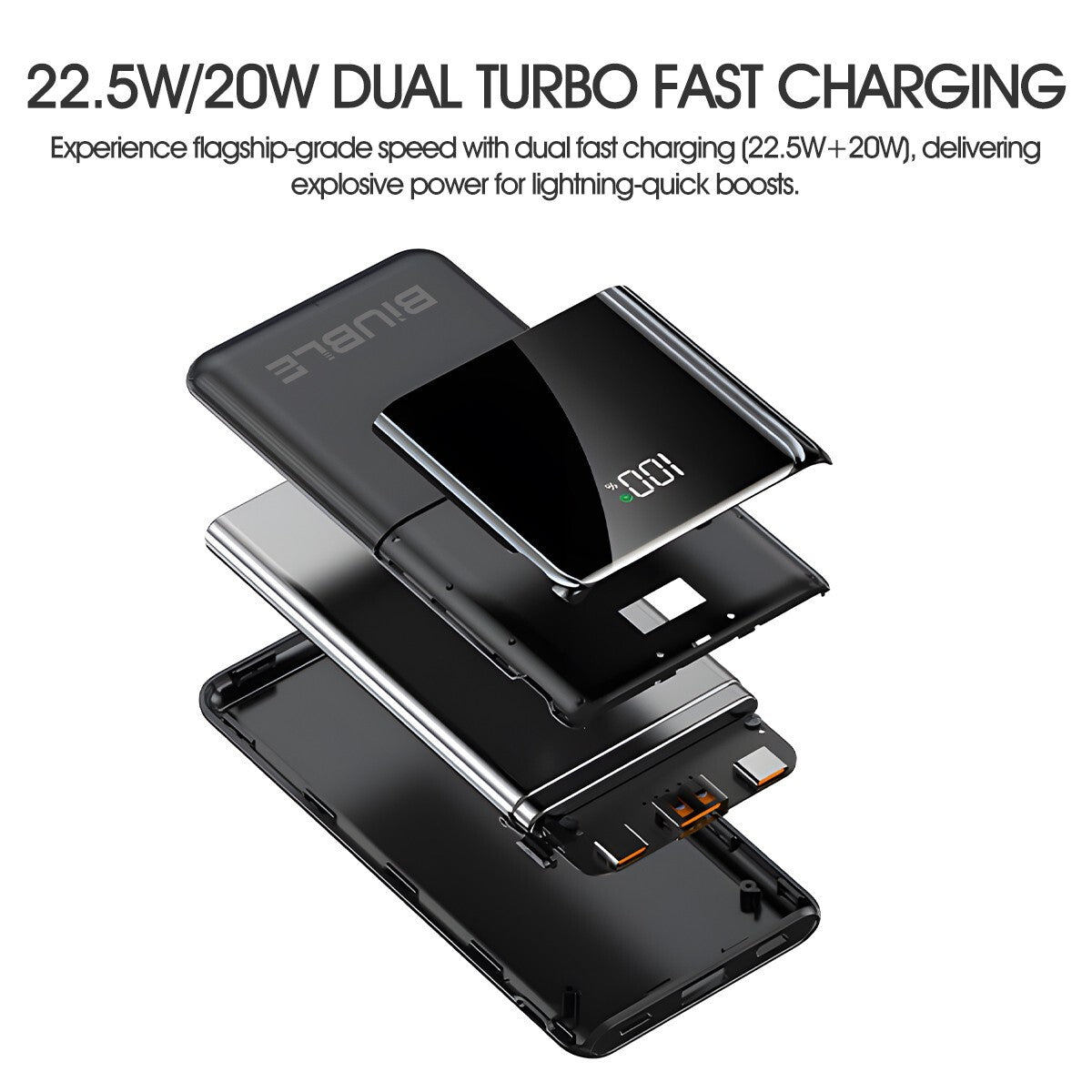9000000mAh Power Bank Portable Fast Charger Battery Pack 2 USB for Mobile Phone