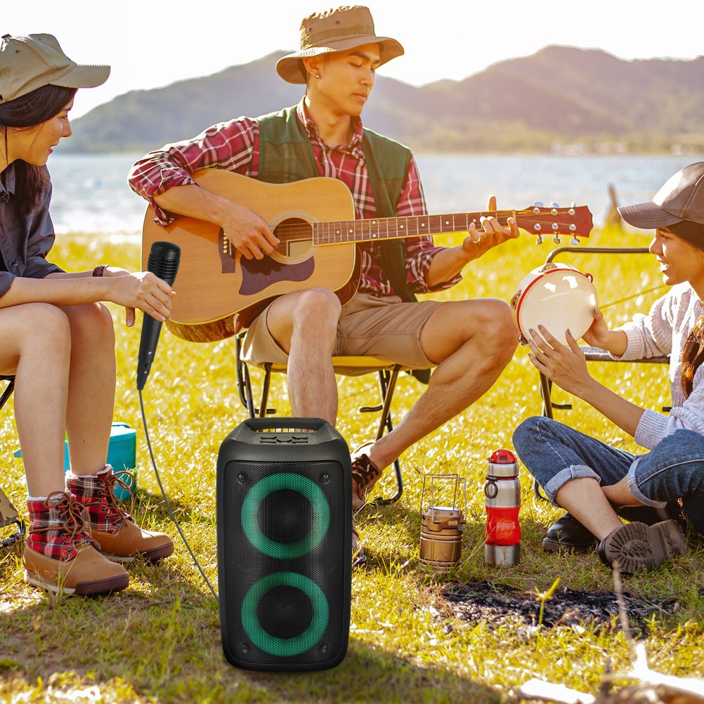 3000W Portable Bluetooth Speaker Sub woofer Heavy Bass Sound System Party & Mic
