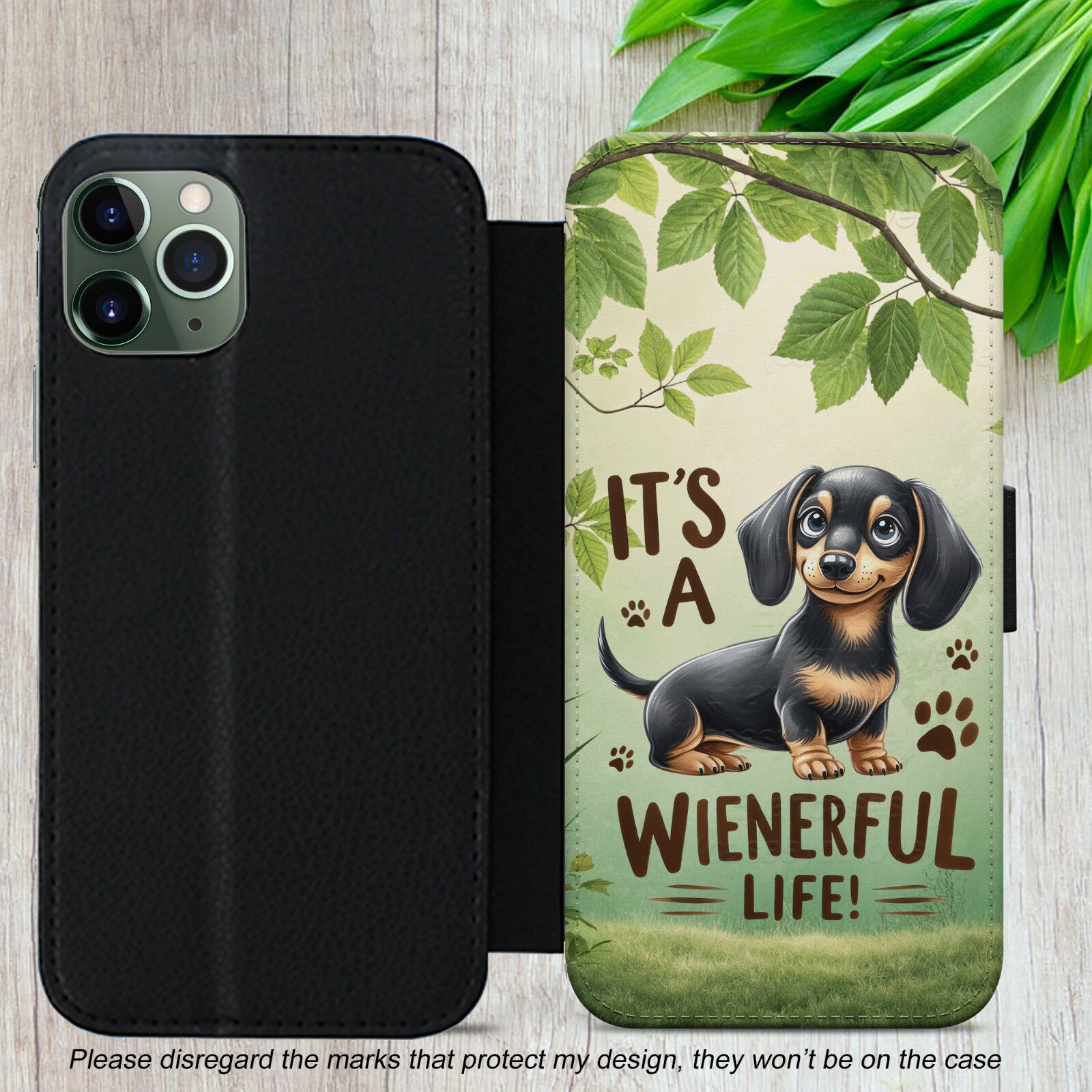 Sausage Dog Flip Case For iPhone Samsung Google