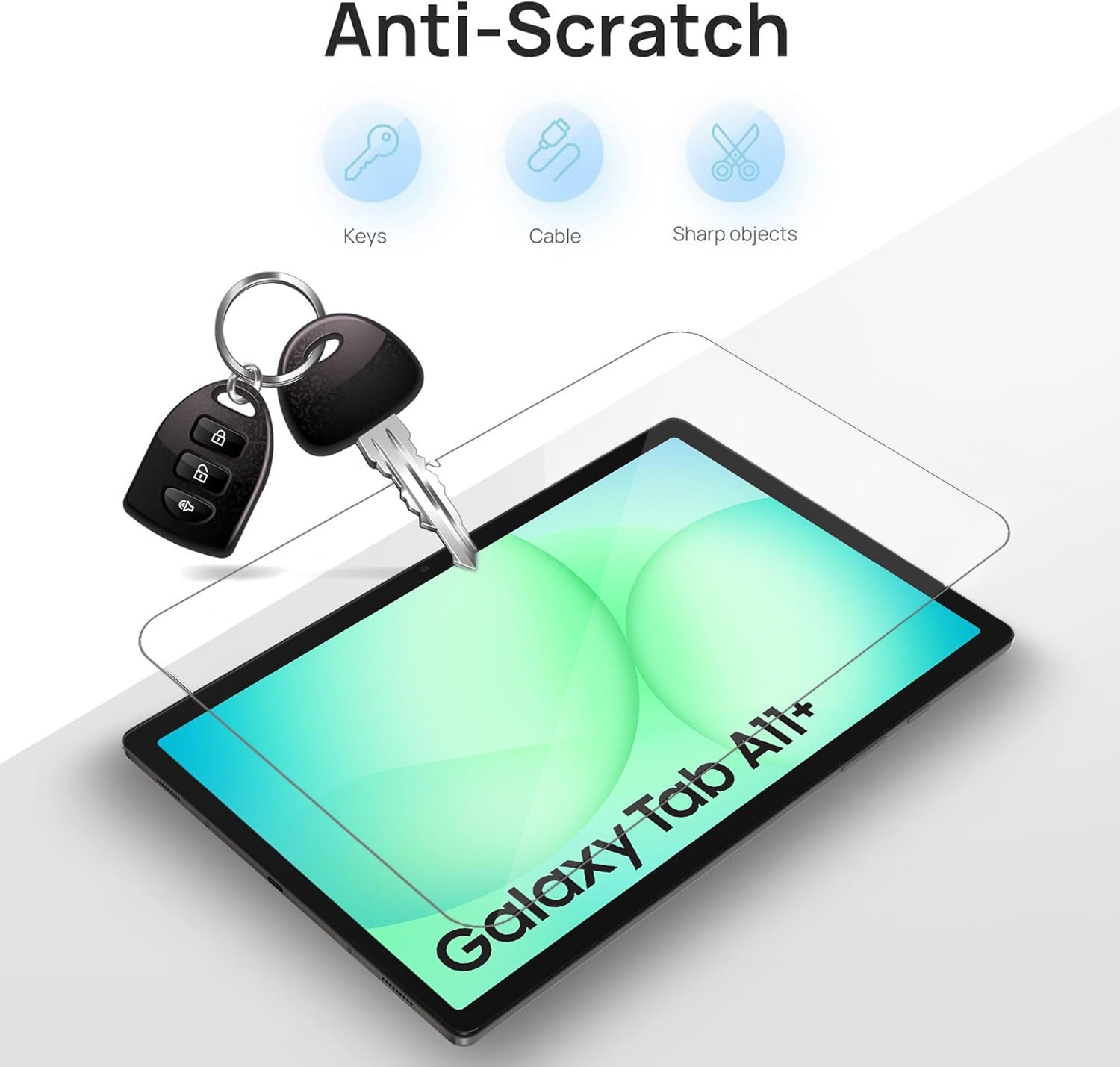 Tempered Glass Screen Protector for Samsung Galaxy Tab A11+ Plus 11" 2025 Tablet