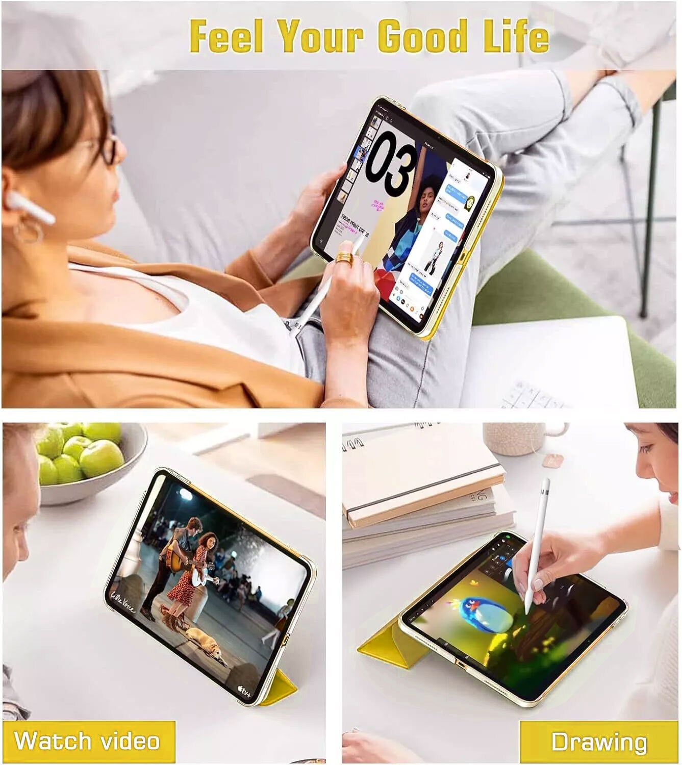 Leather Magnetic Smart Case for Apple iPad