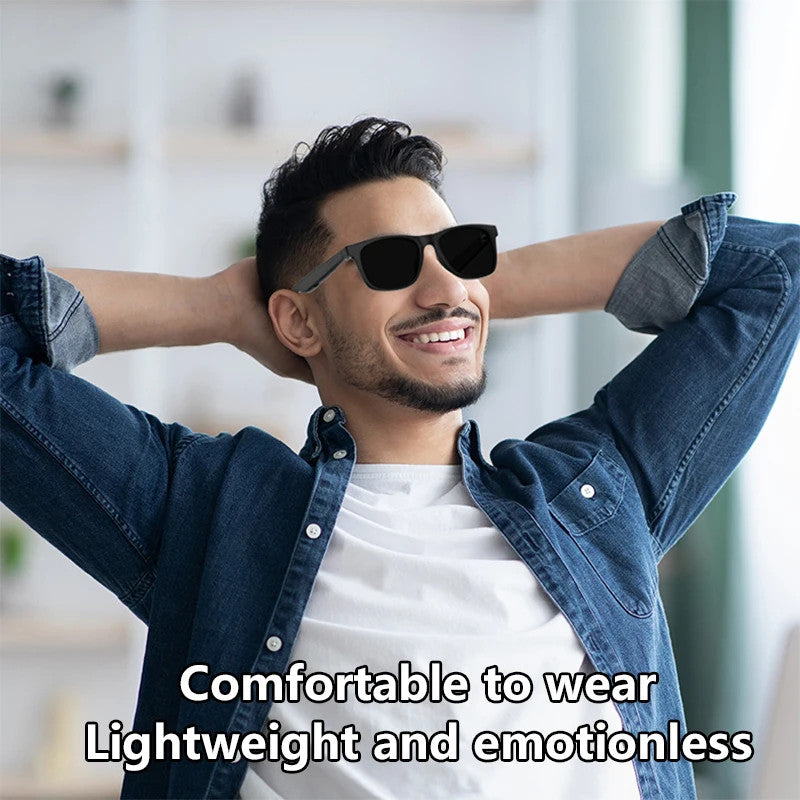AI Glasses Smart Voice Video Photo Recording Bluetooth Black Translate